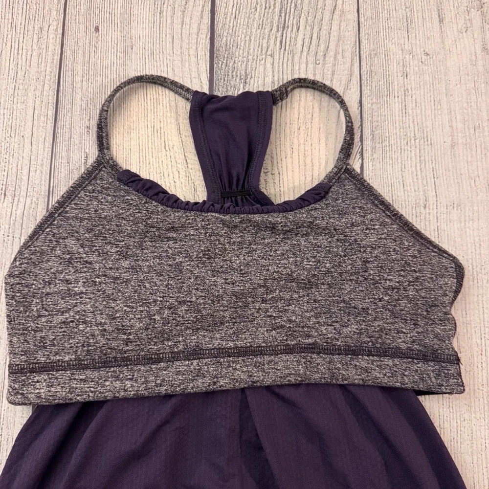 Lululemon Women's Size 4 Purple Athletic Workout Tank Top Built In Bra